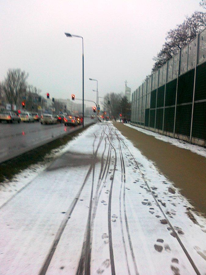 Amatorów jazdy było dziś więcej, jak widać na zdjęciu