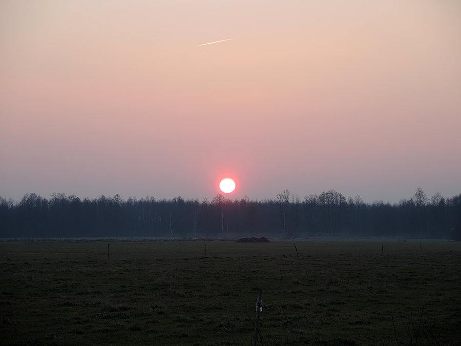 Zachodzące słońce