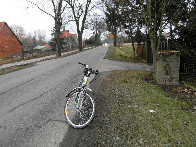 Po prawej słupek graniczny Wolnego Miasta Gdańsk w Koźlinach