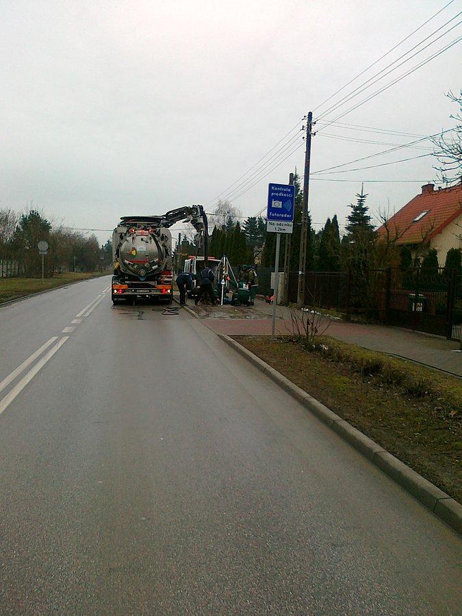 Awaria kanalizacji na Dobrzańskiego "Hubala"