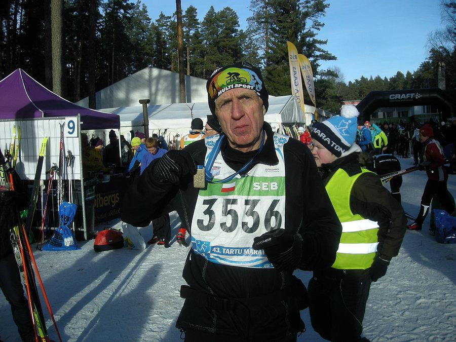 Stadion w Elvie (Estonia) - po minięciu mety na 43. Tartu Maraton na dystansie 63km