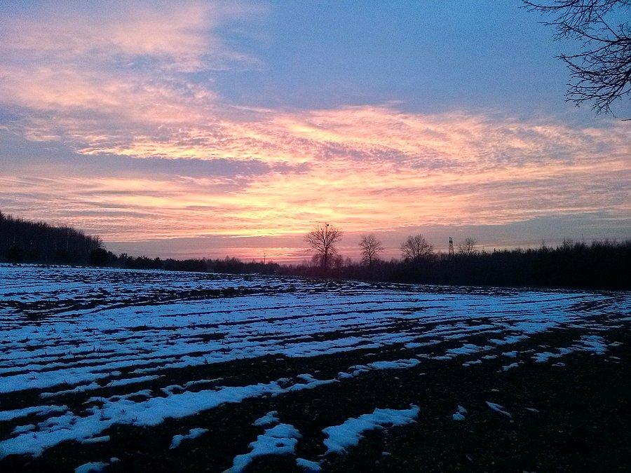 Zachód Słońca koło Olsztyna
