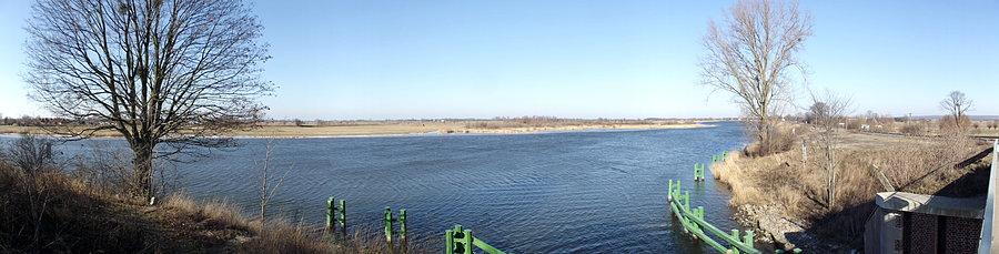 Bielnik II-panorama Nogatu z mostu nad Kanałem Jagiellońskim
