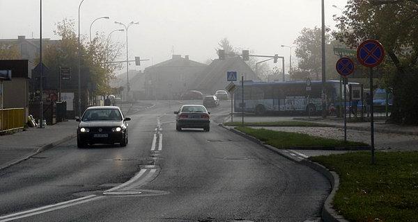 Ulica Nowa przy dworcu autobusowym w Białej Podlaskiej
