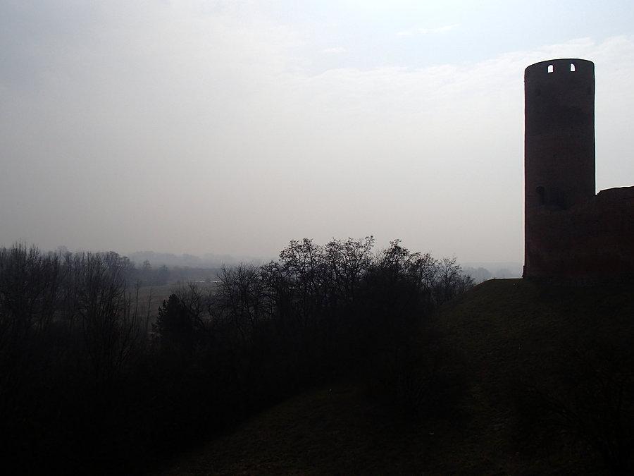 Zamek w Czersku i okoliczne pola