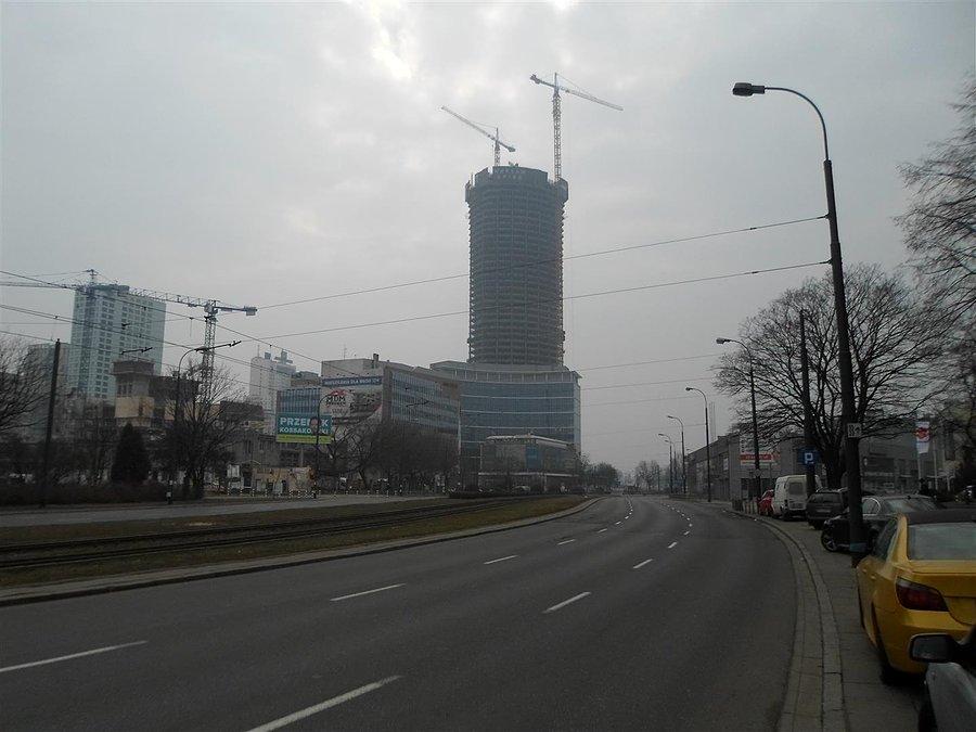 Warsaw Spire z innej strony
