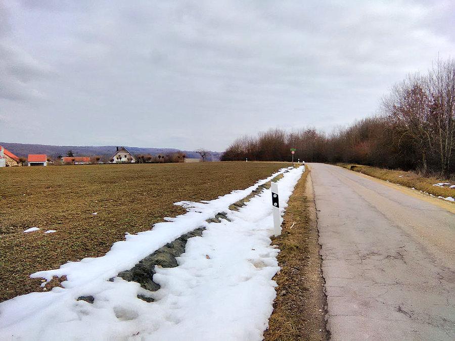 Zima jeszcze nie odpuściła - najwyższe wzgórze w Donauwörth