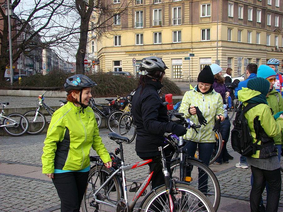 Rowerowy Dzień Kobiet 2015 Szczecin - Uśmiechy na twarzach pań - bezcenne