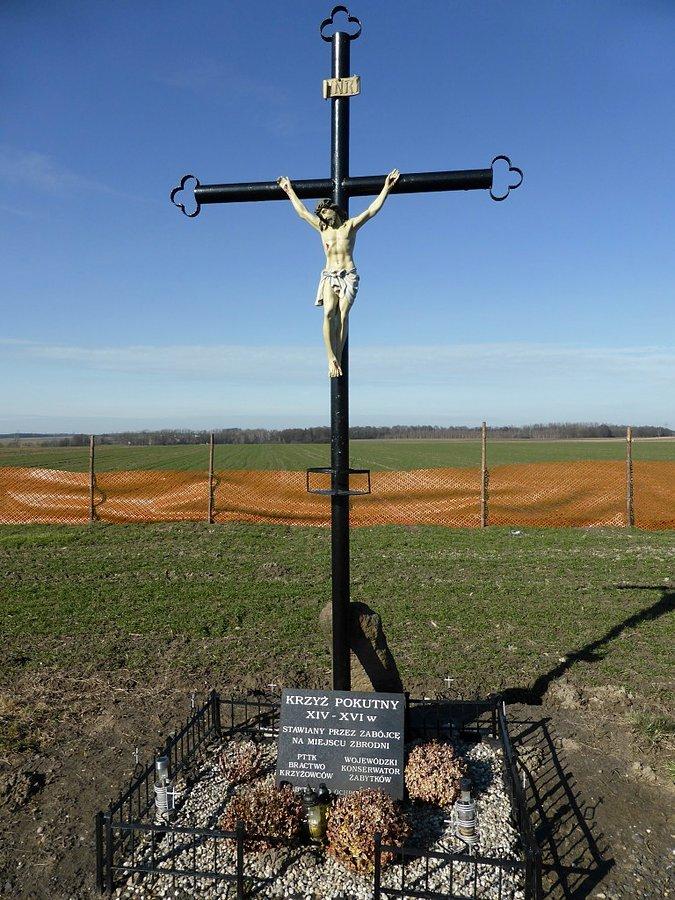 Krzyż pokutny stawiany przez zabójcę (XIV-XVI w.)