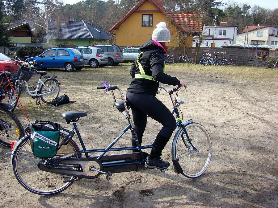 Rowerowy Dzień Kobiet 2015 Szczecin . Tanowo Lawendowa - nauka jazdy tandemem