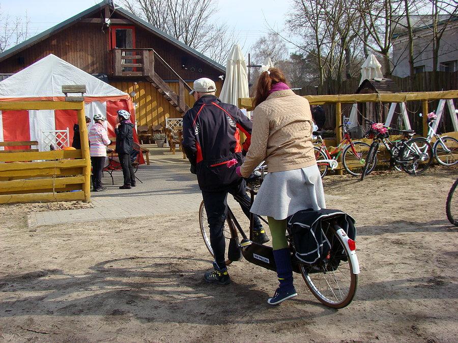 Rowerowy Dzień Kobiet 2015 Szczecin . Tanowo Lawendowa - nauka jazdy tandemem