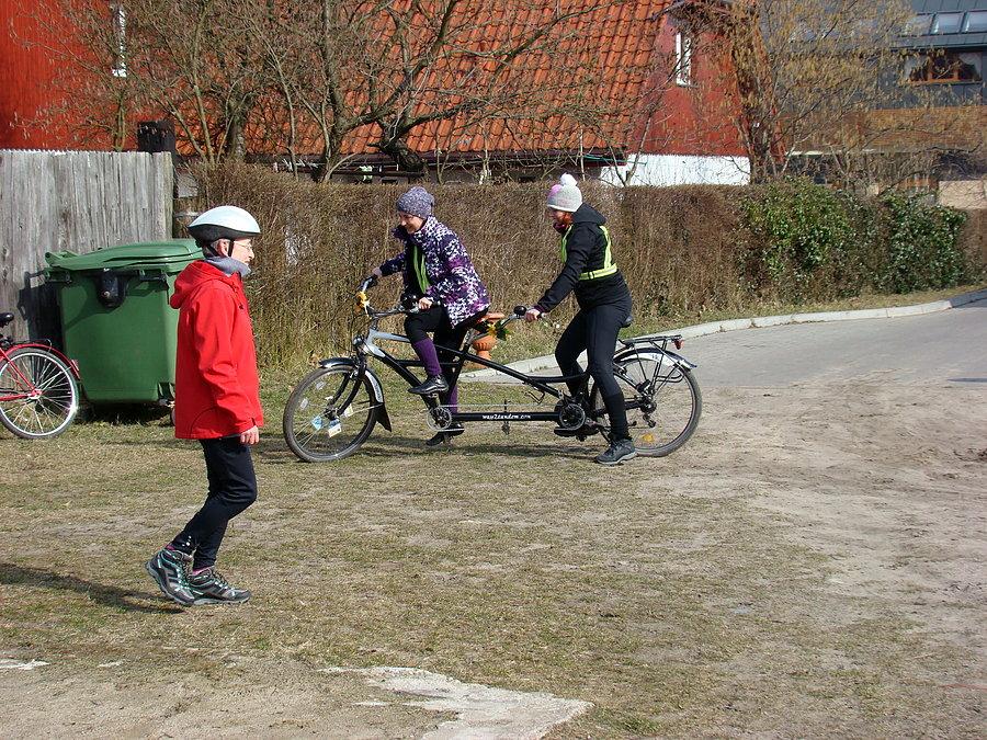 Rowerowy Dzień Kobiet 2015 Szczecin . Tanowo Lawendowa - nauka jazdy tandemem