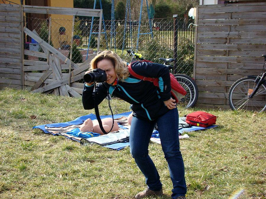 Rowerowy Dzień Kobiet 2015 Szczecin . Tanowo Lawendowa - Nie tylko tandemy były w ciągłym ruchu , aparaty fotograficzne też