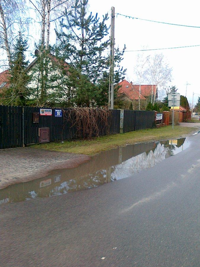 Kałuże po wczorajszym deszczu
