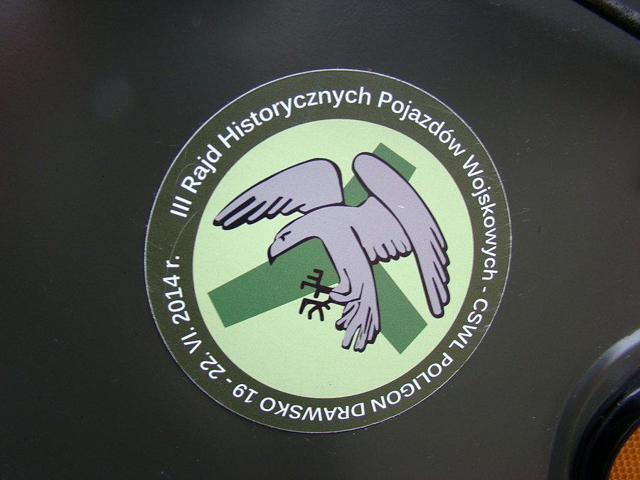 Pamiątkowa naklejka z ubiegłorocznego rajdu
