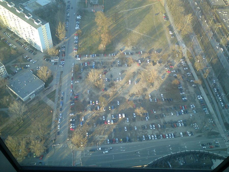 Mrówkowe samochodziki, widok z Sky Tower'a