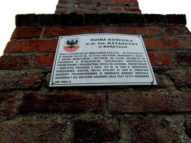 Ruiny kościoła Św. Katarzyny w Borętach