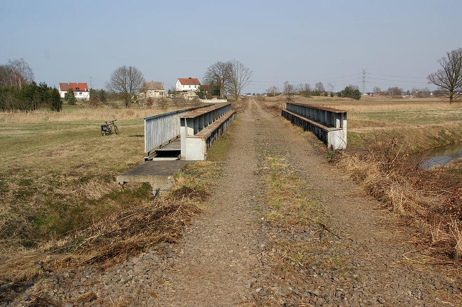 Remont linii 306. Most nad Osobłogą w pobliży Dobrej