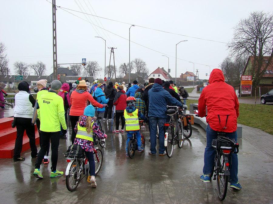 Otwarcie ścieżki pieszo rowerowej z Przecławia do Kołbaskowa. Przecław miejsce zbiórki