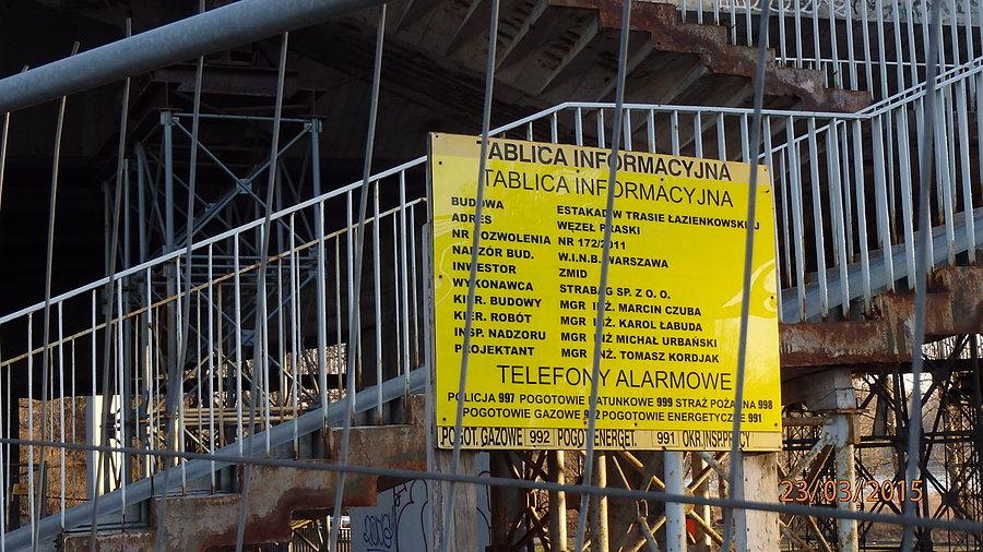 Remont estakad Mostu Łazienkowskiego jeszcze trwa