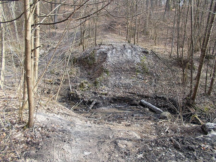 Elbląski odcinek Pomorskiej Drogi Świętego Jakuba - chwilowy brak mostku na Kumieli