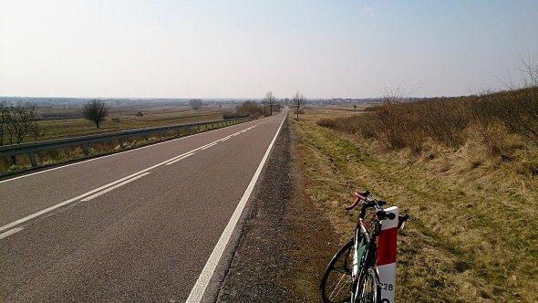 Rower przy drodze na Frampol