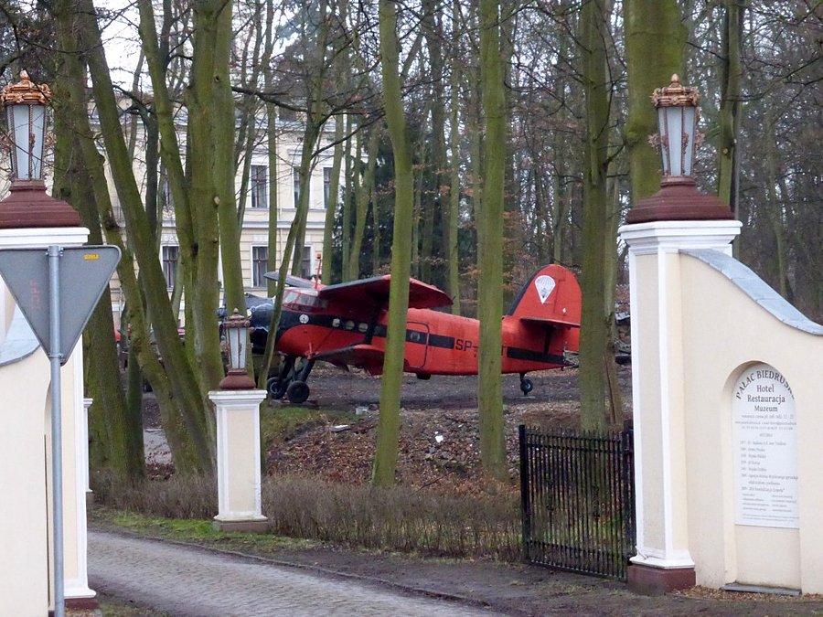 Przed pałacem w Biedrusku