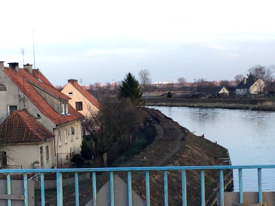 Widok na Elbląg przed zmierzchem