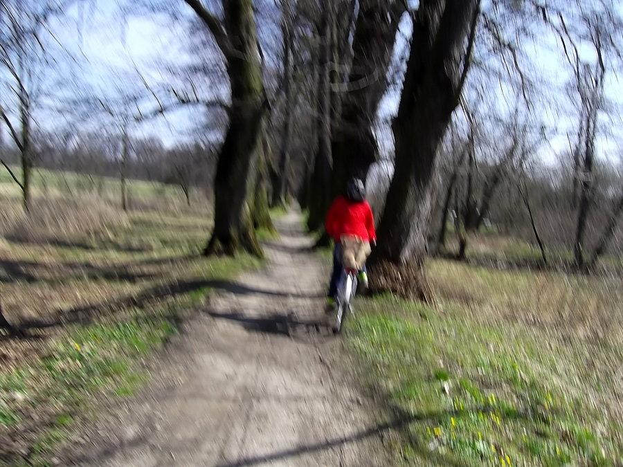 Z Dolni Benesova jadę cyklotrasą do Hlucina
