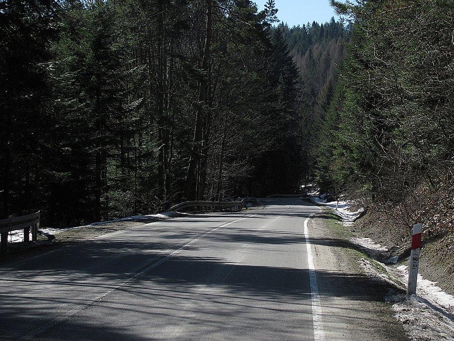 Na Krzyżówce ciągle śniegi w lasach