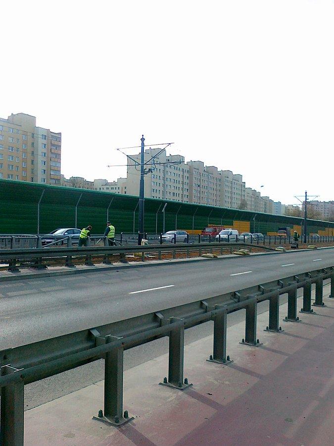 A tu będzie zielone torowisko tramwajowe