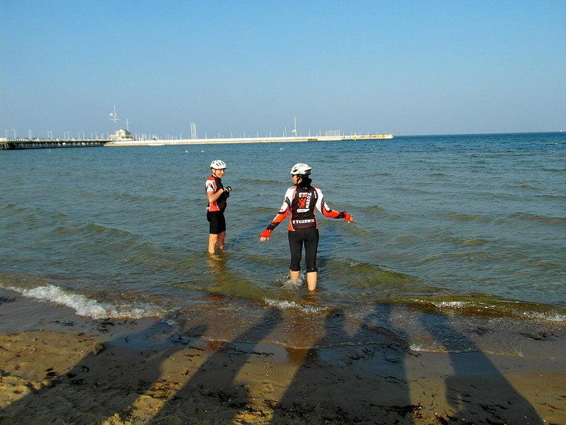 Plaża w Sopocie - zimna woda