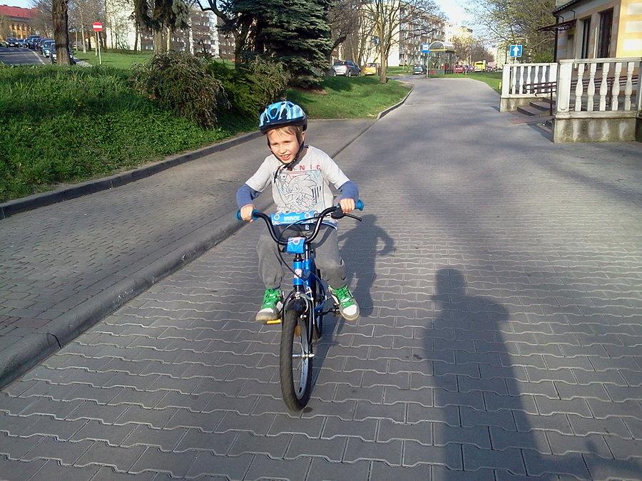 Paweł na rowerze