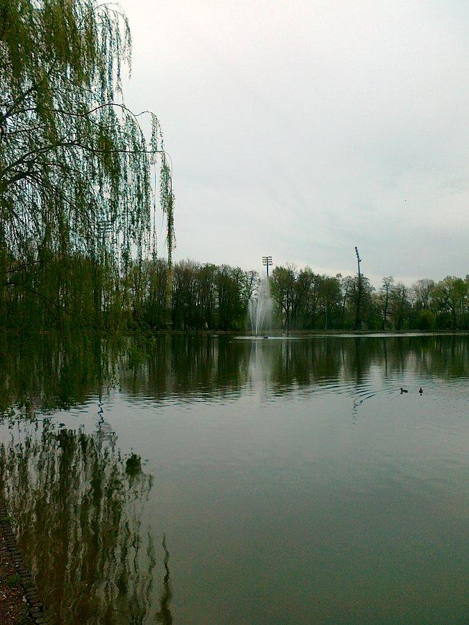 Staw z fontanną w Pruszkowie