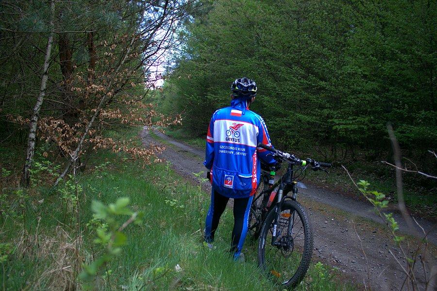 Szczecin na rowerach z Gryfusem nawet kolorami pasują :)