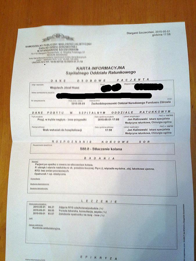 Dowód wisyty na SOR :)