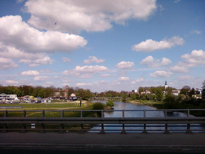 Panorama Uniejowa z mostu