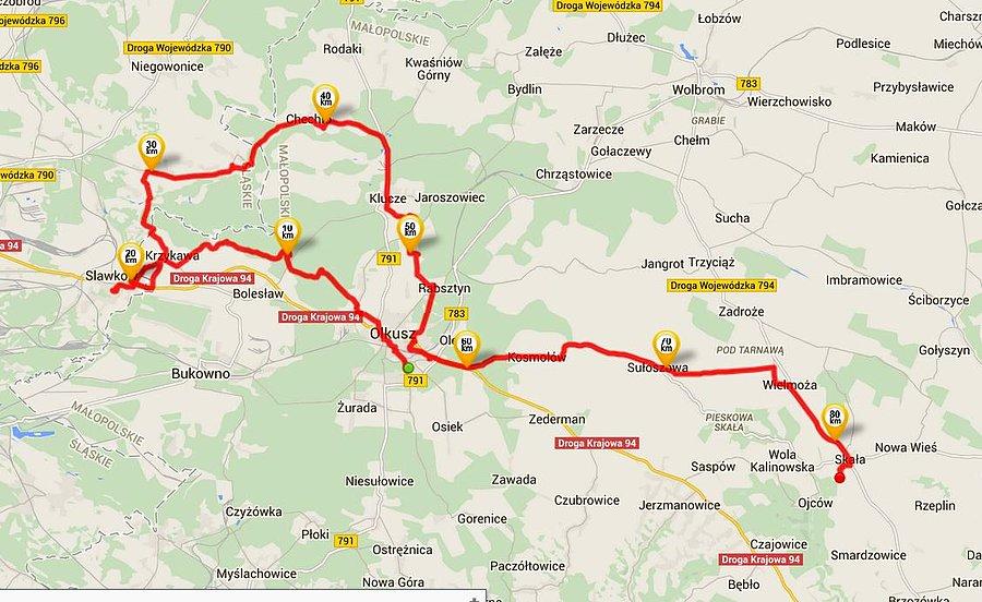 Pustynia Błedowska moja trasa