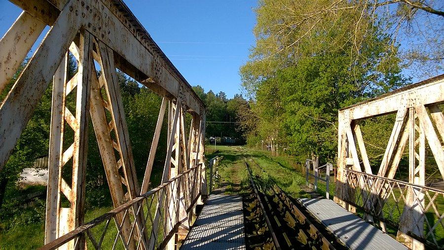 Sypitki. Most wąskotorówki na rzece Ledze