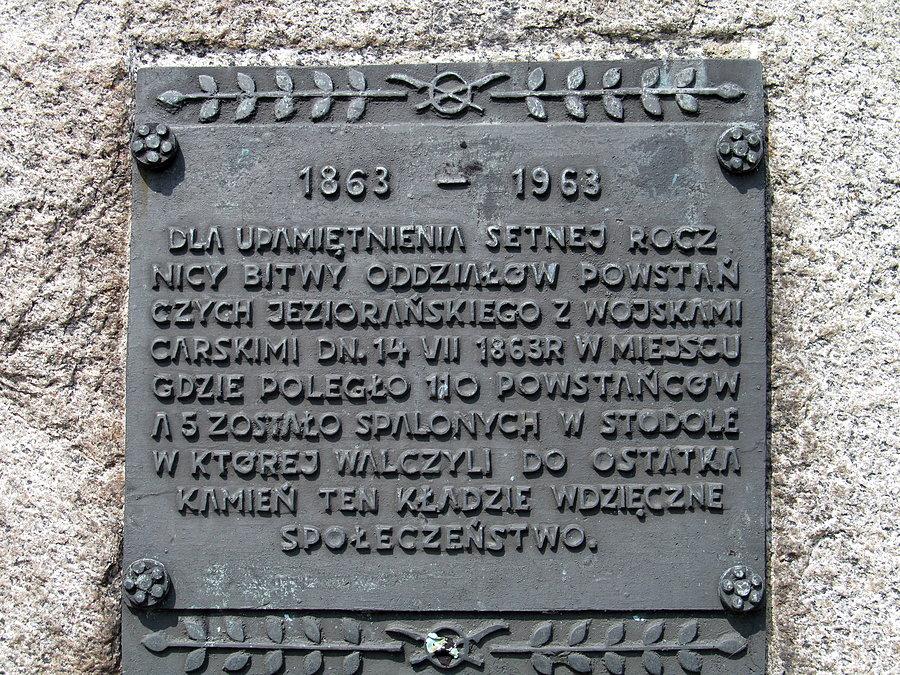 Tablica na pomniku - Brenica