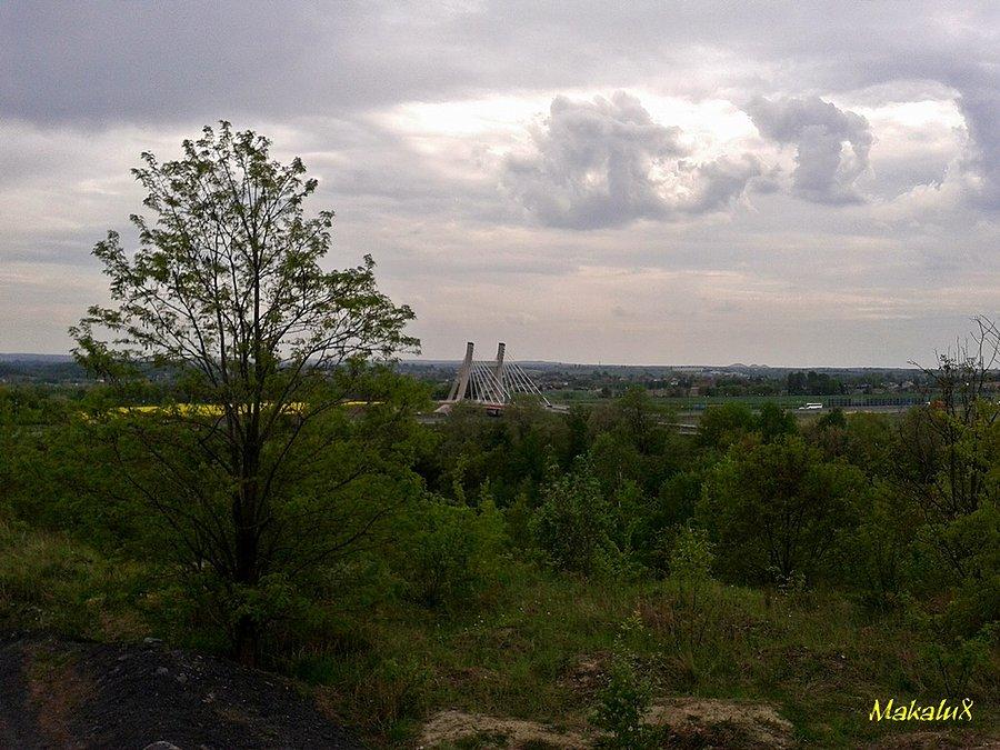 Widok z hołdy w Makoszowach