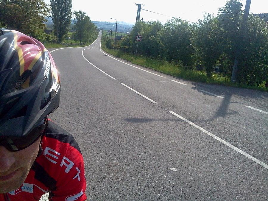 Wyjazd z Czeskiego Cieszyna, podjazd na Górny Żuków