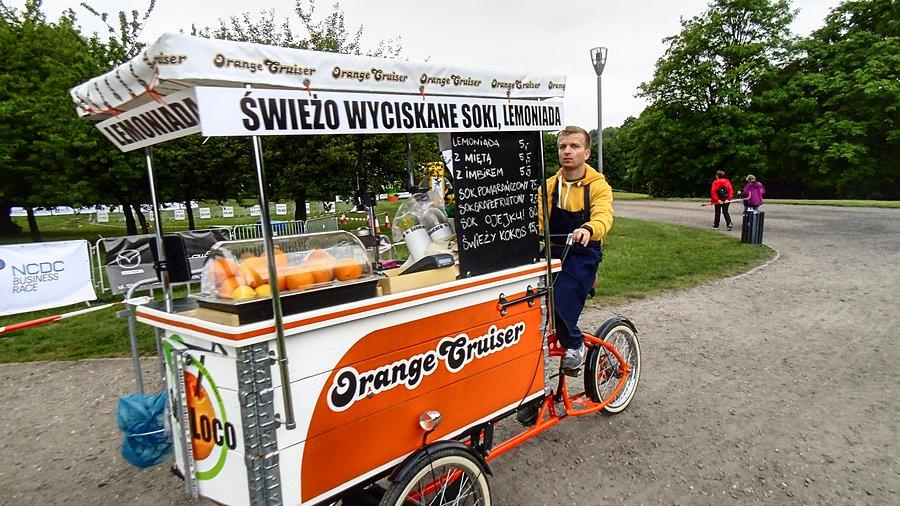 A lemoniadowy rower po raz pierwszy widziałem :)