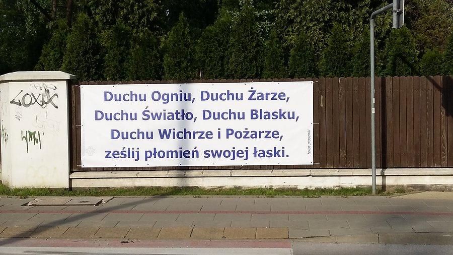 Józefów. Ciekawy banner