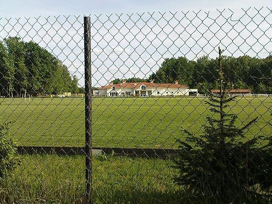 Warsaw polo Club w Jaroszowej Woli- kawał pięknego zielonego trawnika od czasu do czasu tratowanego przez konie