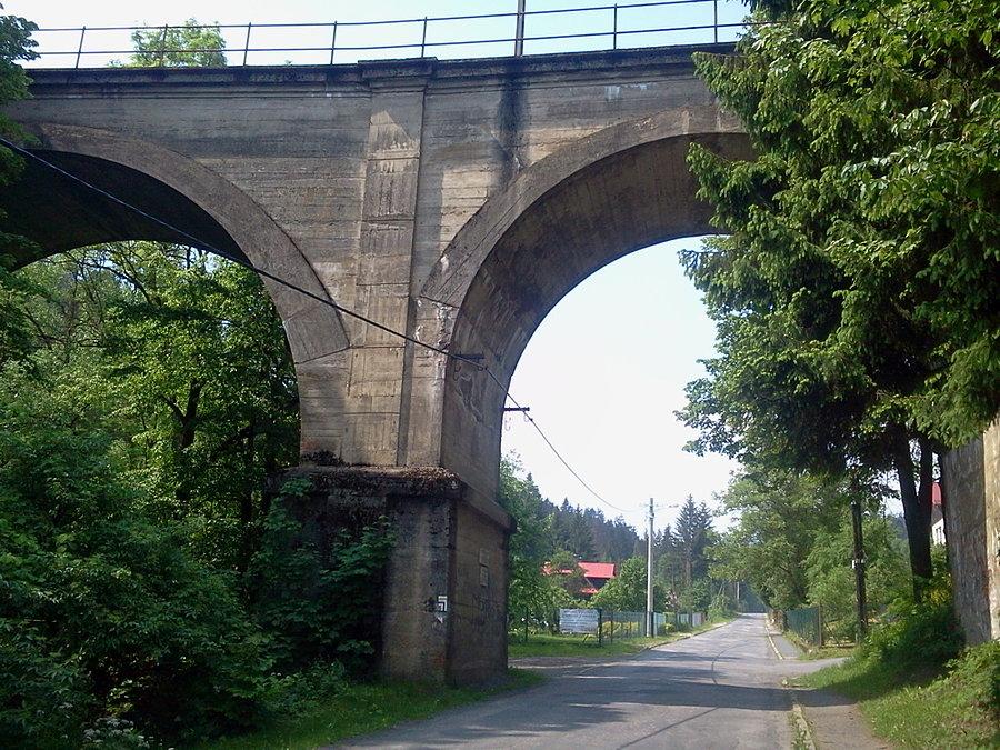 Wisła dziechcinka wiadukt kolejowy