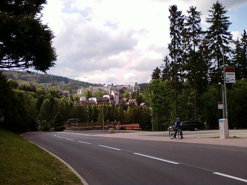 Widok na Hotel Gołębiewski