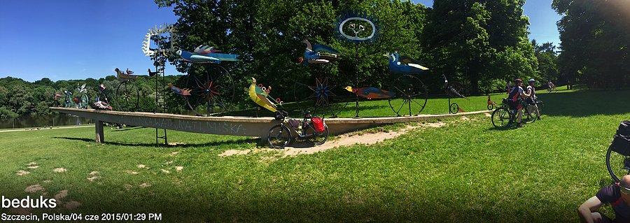 Panoramka parku w Szczecinie