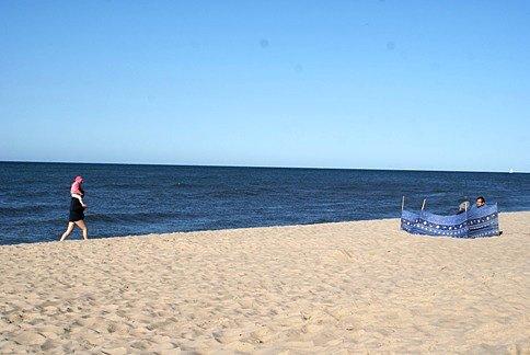 Wieczorową porą w Boże Ciało na plaży we Władysławowie