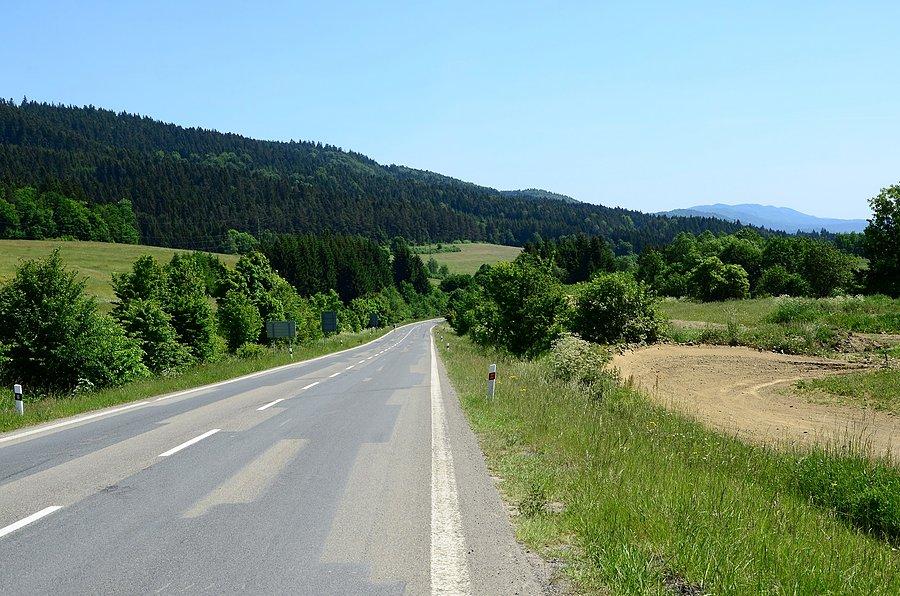 Przed granicą na trasie na Puchov